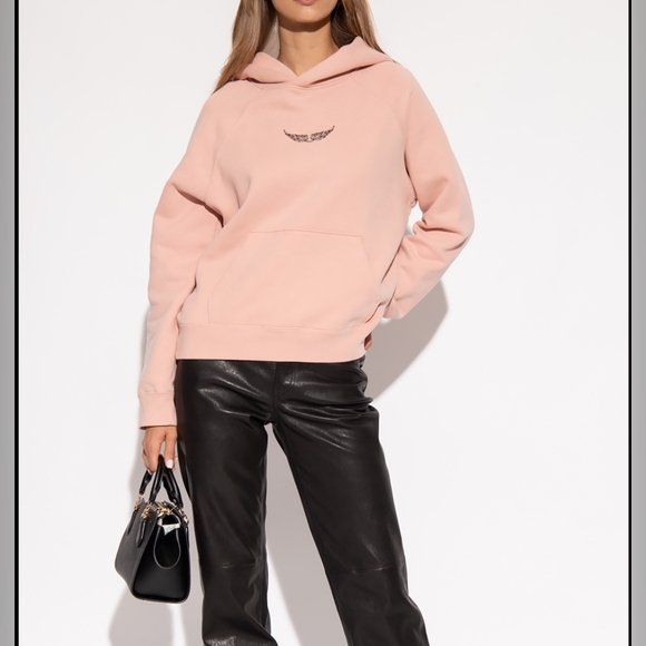 Zadig & Voltaire - Georgy Photoprint Hoodie in Pink, size M, NWOT - Picture 1 of 8